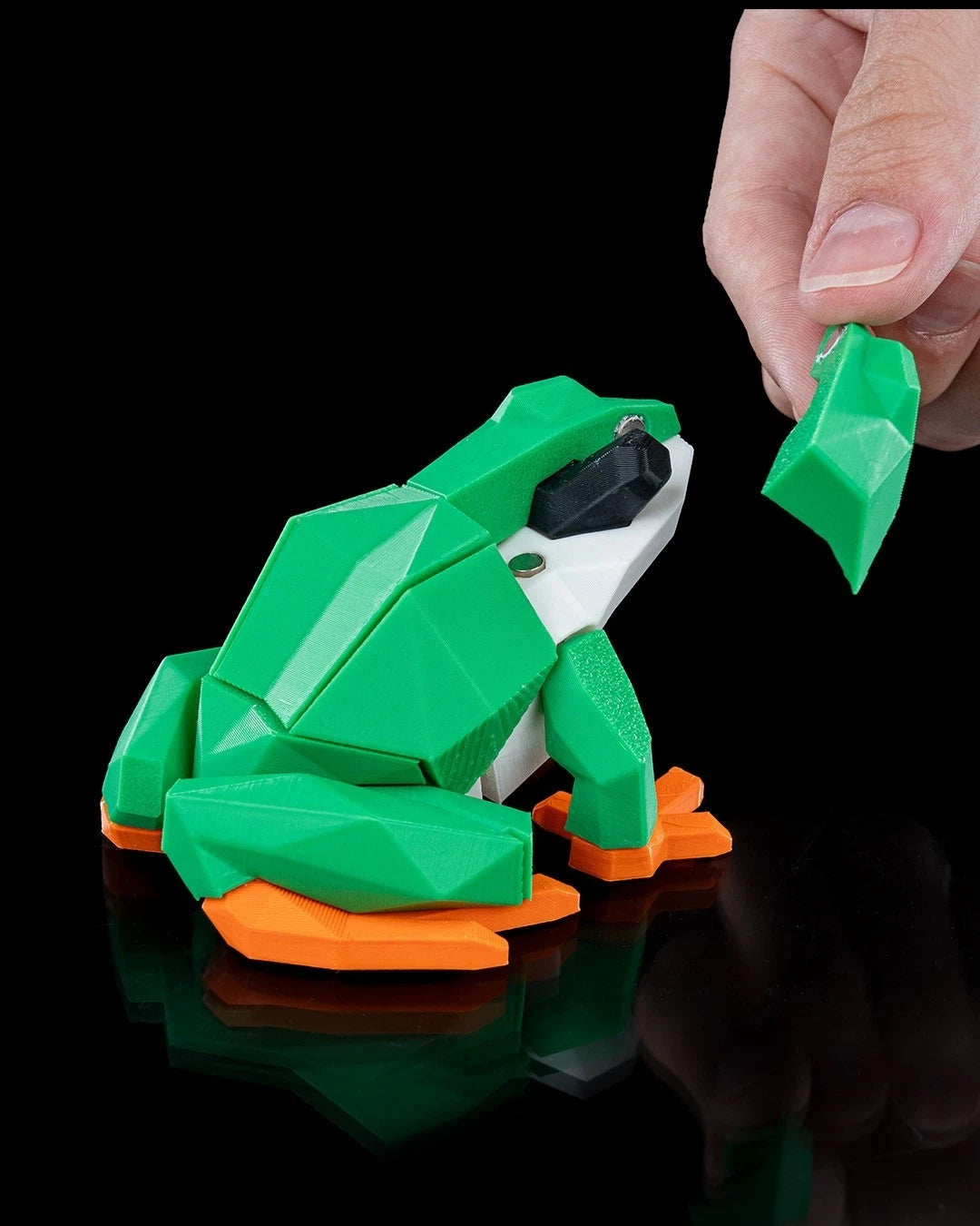 Low Poly Animals, Frog Rana, puzzle 3D magnetico da montare stampato in 3D