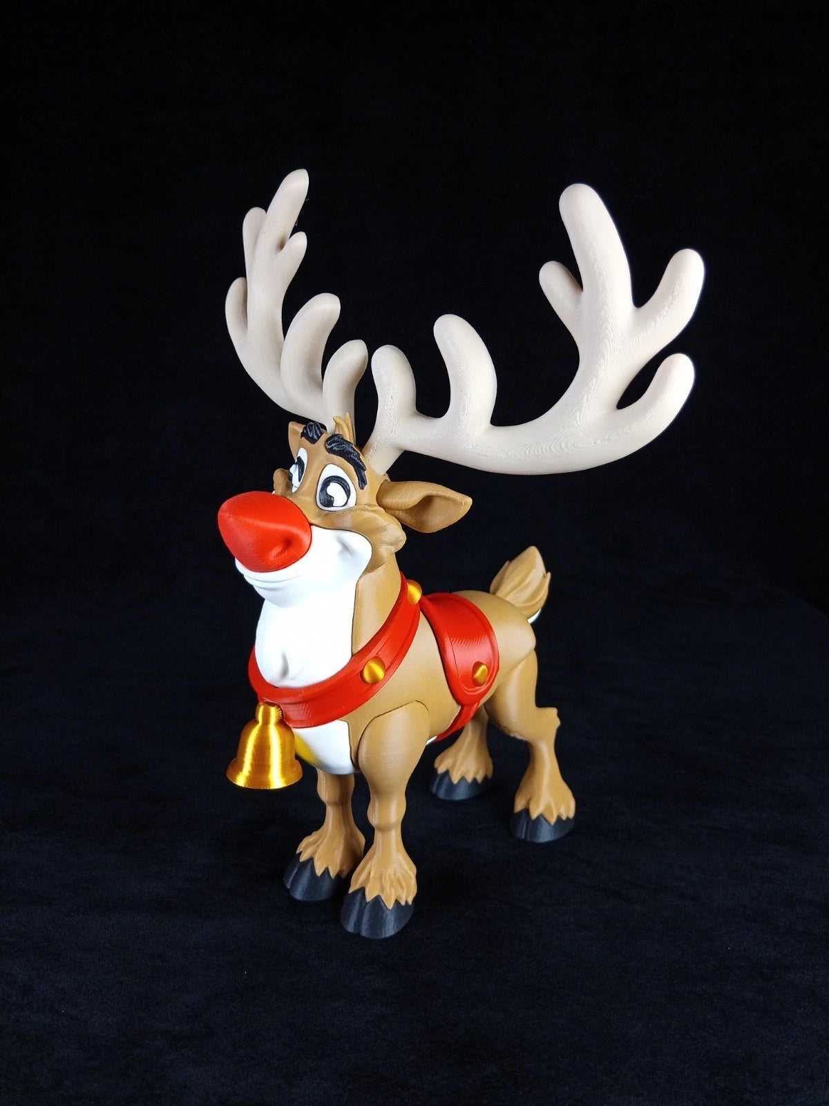 "Rudolph, la Renna dal naso rosso" decorazione natalizia realizzata con stampa 3D a colori