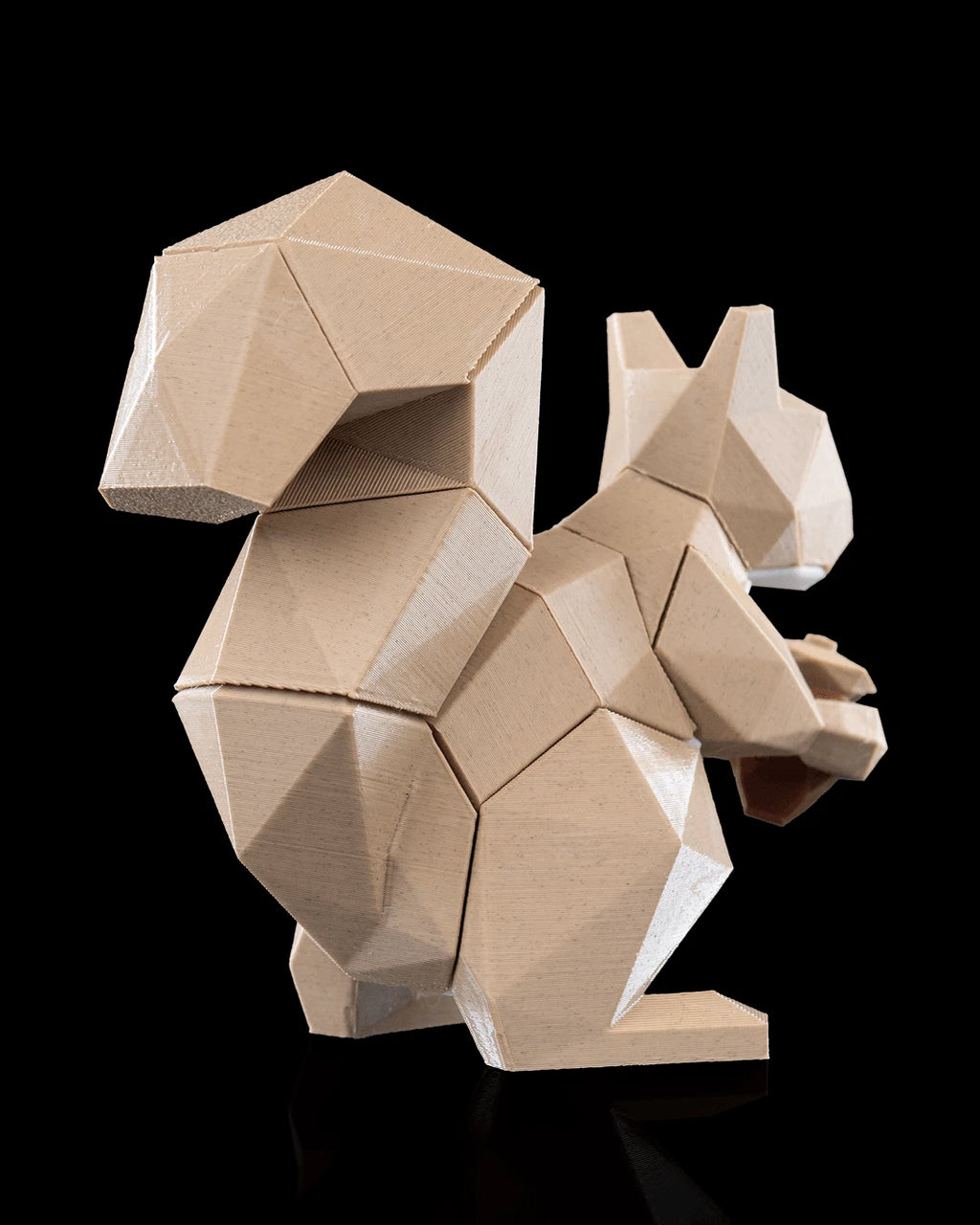 Low Poly Animals, Squirrel Scoiattolo, puzzle 3D magnetico da montare con magneti stampa 3D