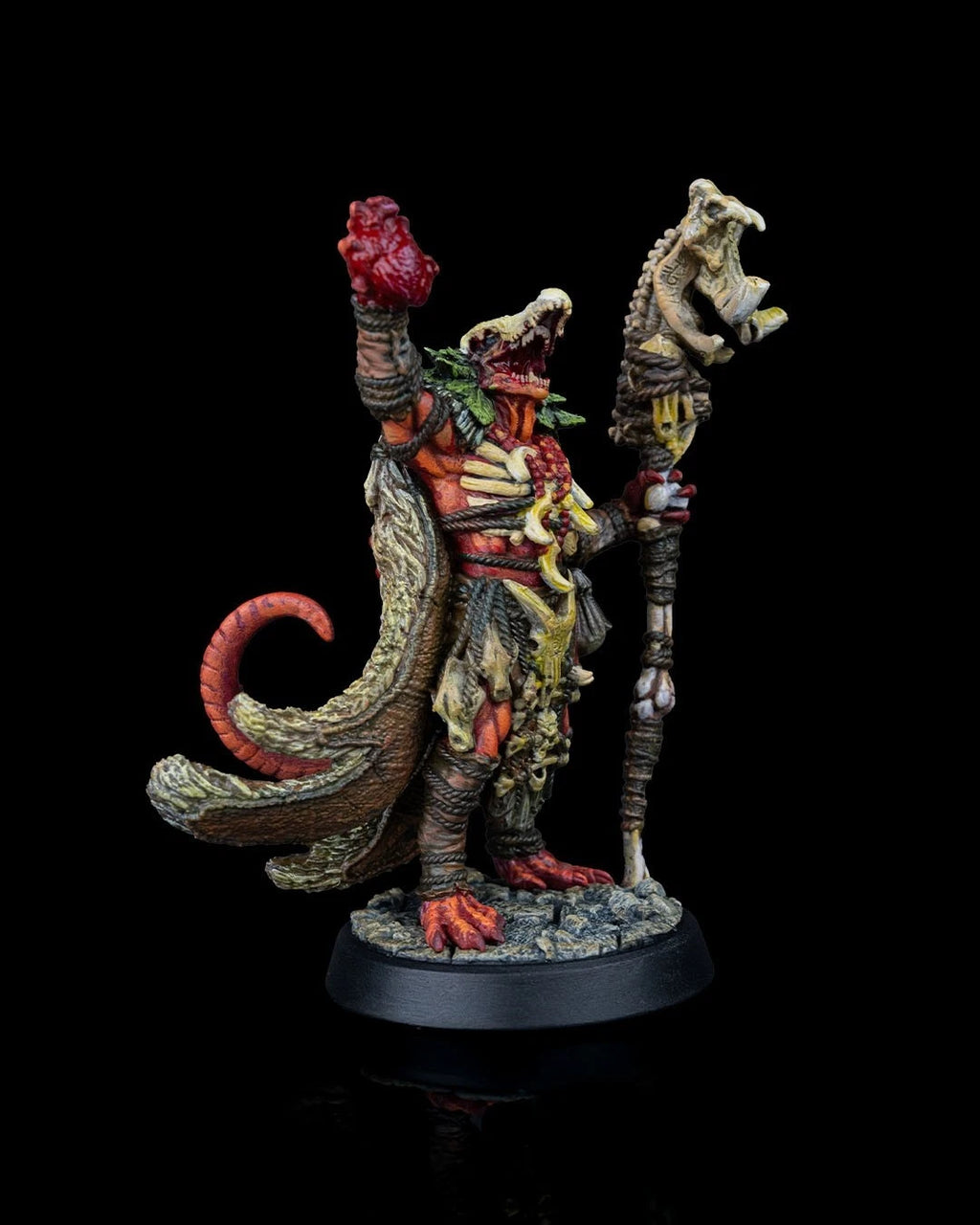 Dragonfolk Shaman Action Figure in resina Kit 75 mm stampa 3D