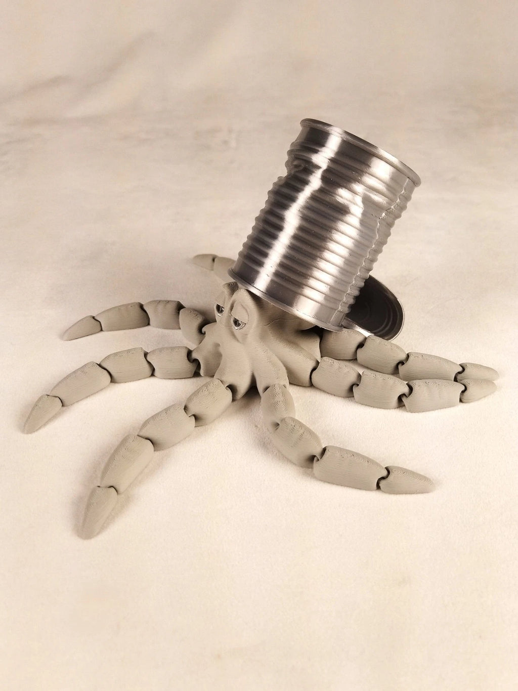 Gus, the Octopus polpo articolato Grigio Fidget toy diametro 18 cm stampa 3D