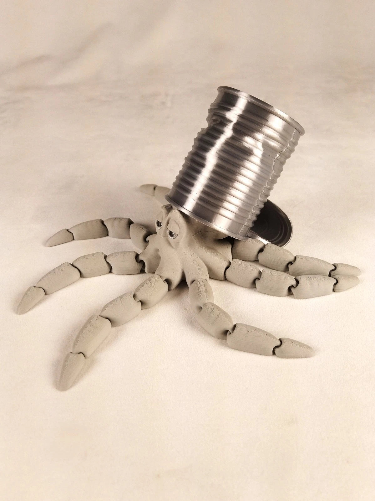 Gus, the Octopus polpo articolato Grigio Fidget toy diametro 18 cm stampa 3D