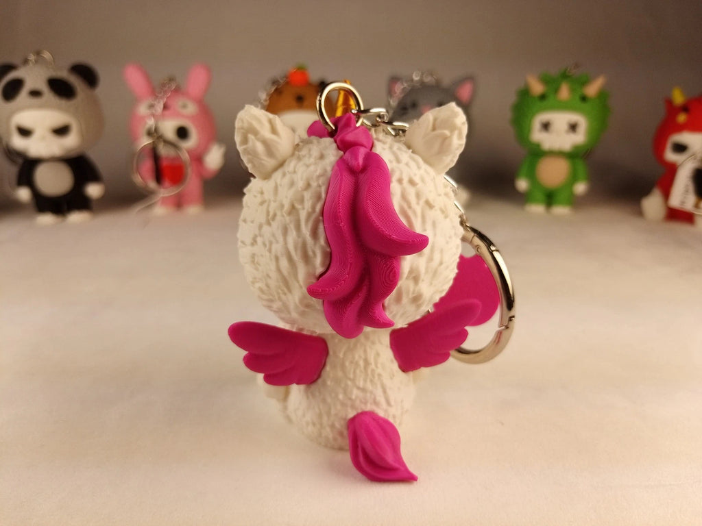 Skubbies "Unna" portachiavi e personaggio da collezione Stampa 3D PLA a colori con catena e anello con moschettone a molla