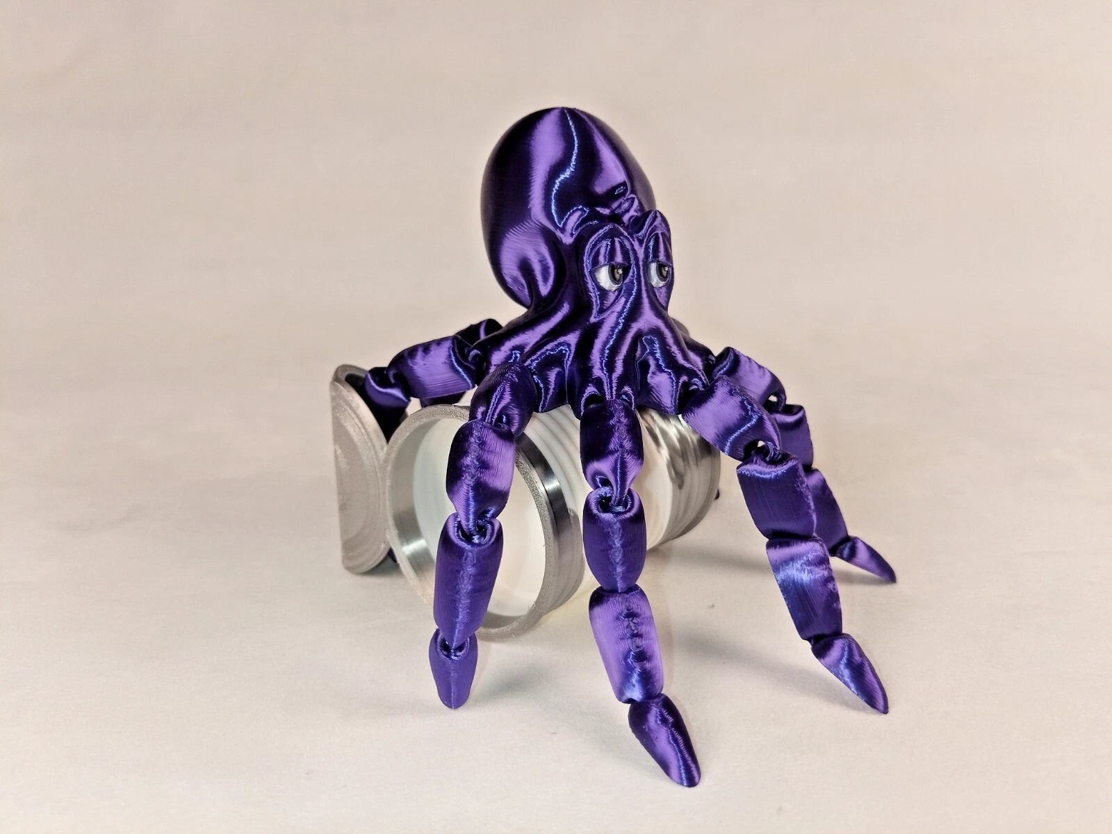 Gus, the Octopus polpo articolato blu seta Fidget toy diametro 18 cm stampa 3D