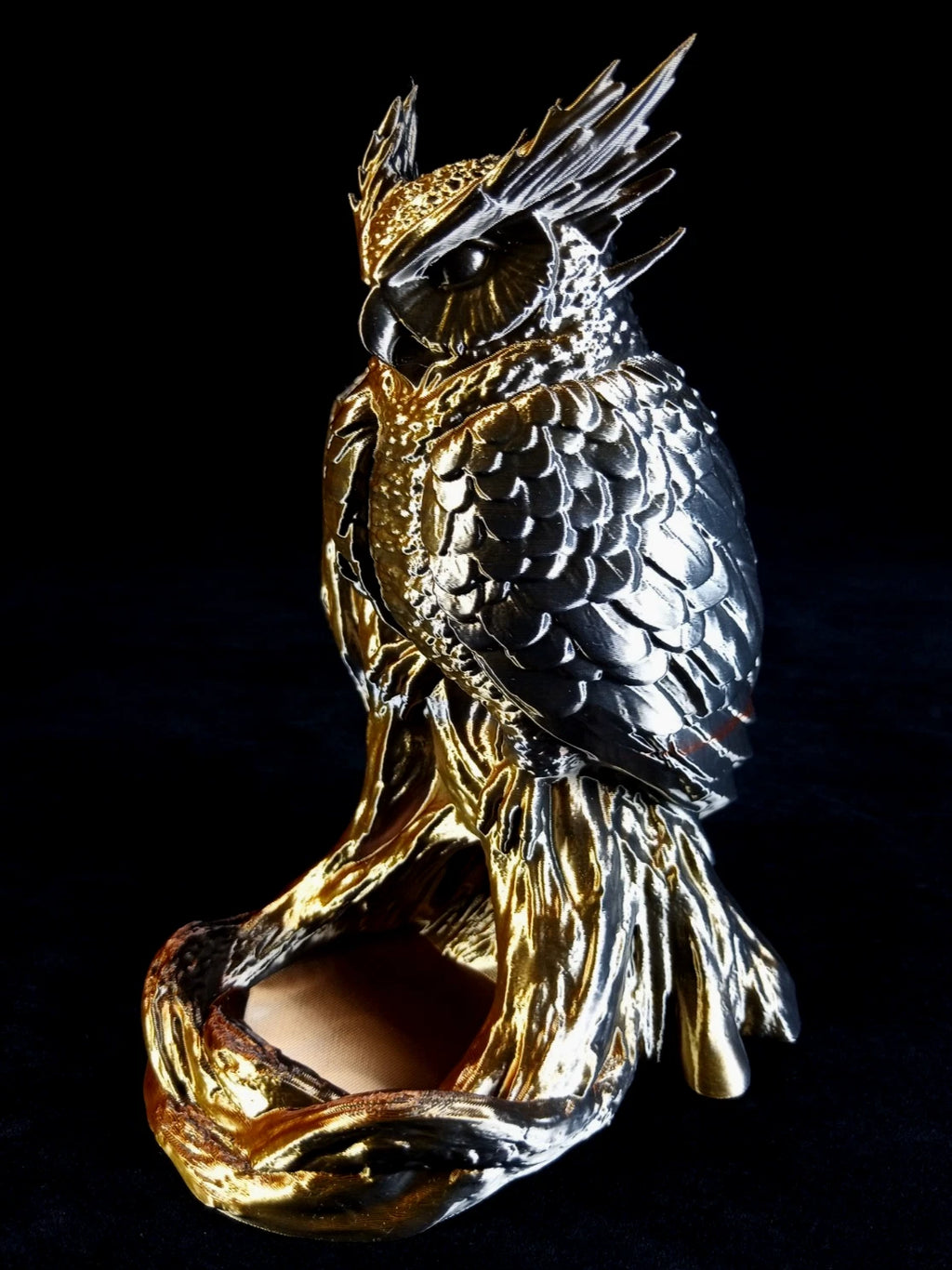 "The Omen Owl" Gufo, Dice Tower Torre lanciadadi stampa 3D PLA seta tricolor