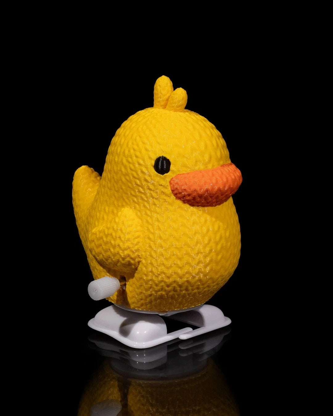 Duck Crochet Toy Anatra che cammina giocattolo meccanico con movimento a carica stampato in 3D a colori