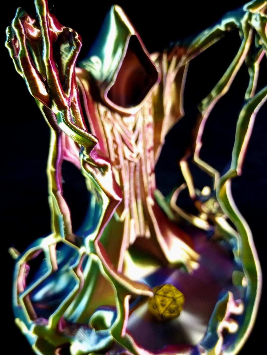 "Behold the Wizard" Dice Tower Torre lanciadadi stampa 3D PLA seta tricolor