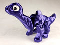 Apatosaurus Flexi Dinosaur, Dinosauro articolato Porpora seta stampa 3D a colori PLA lunghezza 17 cm.