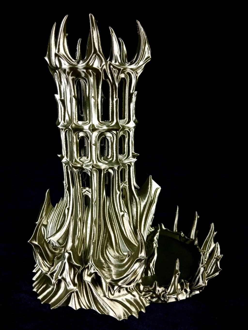 "Obsidian Citadel" , Dice Tower Torre lanciadadi stampa 3D PLA Bronzo seta