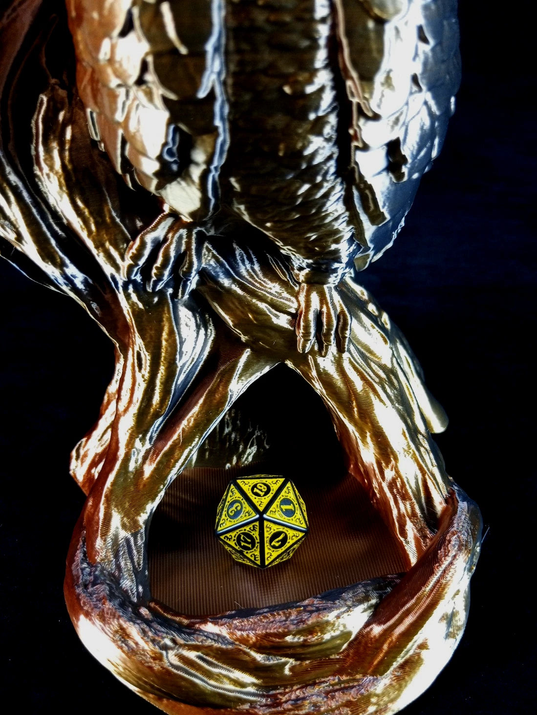 "The Omen Owl" Gufo, Dice Tower Torre lanciadadi stampa 3D PLA seta tricolor