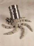 Gus, the Octopus polpo articolato Grigio Fidget toy diametro 18 cm stampa 3D
