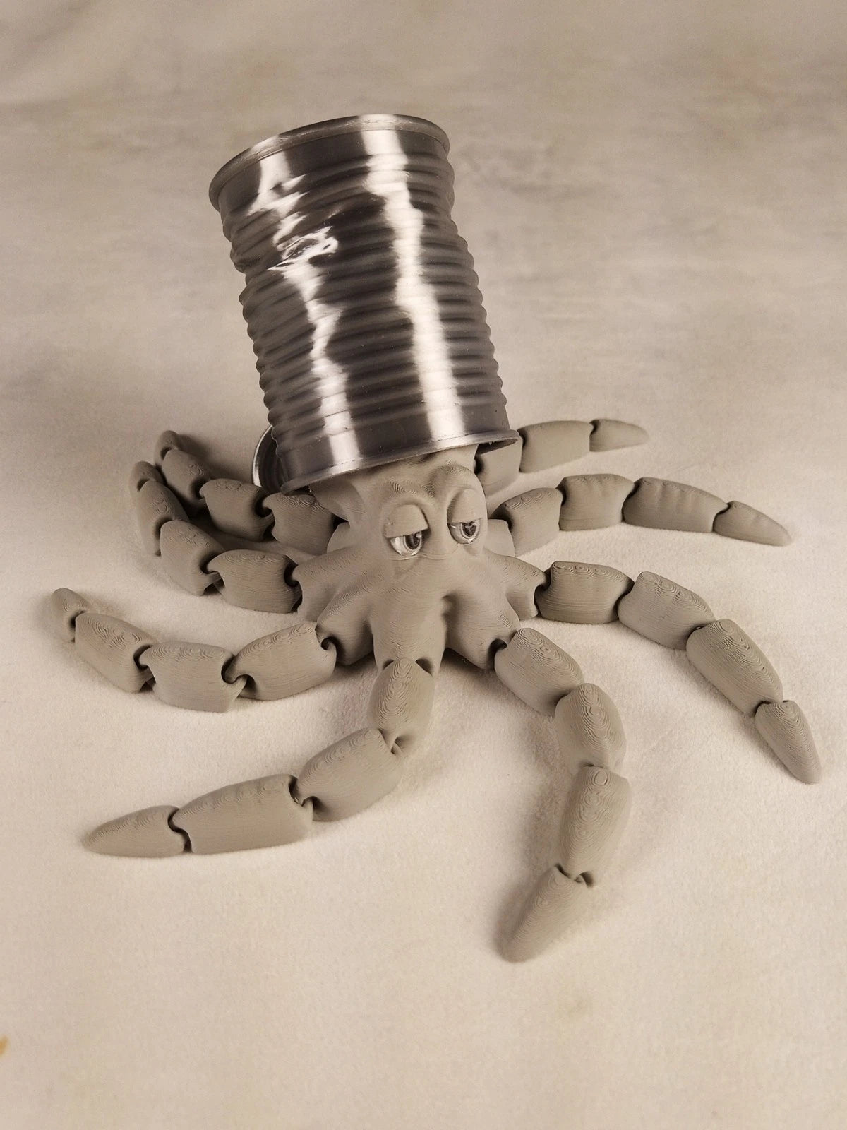 Gus, the Octopus polpo articolato Grigio Fidget toy diametro 18 cm stampa 3D