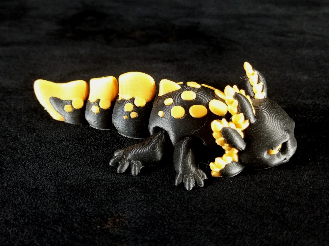 2 Axolotl gioco flessibile articolato Wiggly fidget toy realizzati in stampa 3D