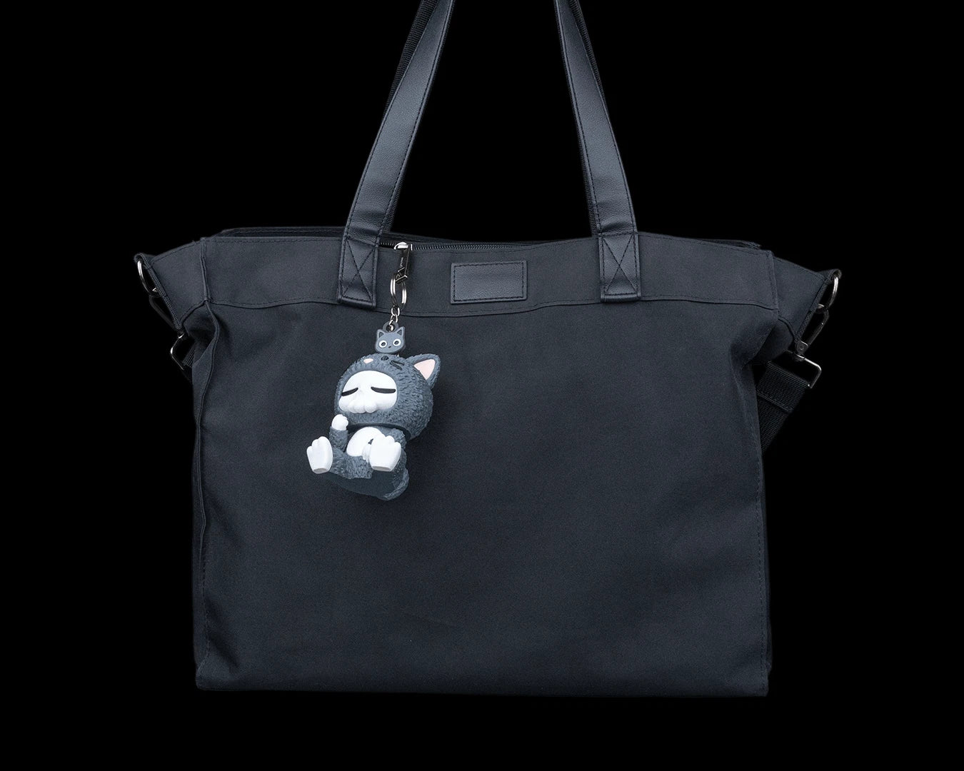 Skubbies "Whispurr" portachiavi, personaggio da collezione Stampa 3D a colori con catena e anello con moschettone a molla