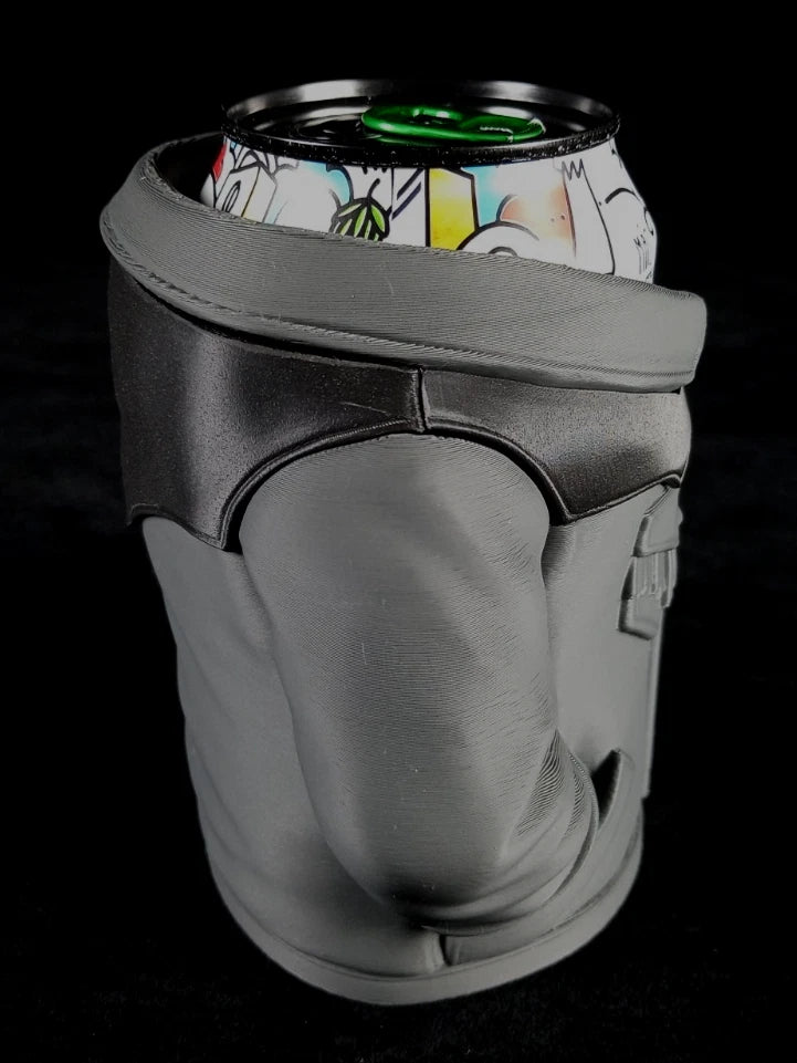 Giacca in Pelle Scamosciata Grigia Porta lattine realizzato con la stampa 3D