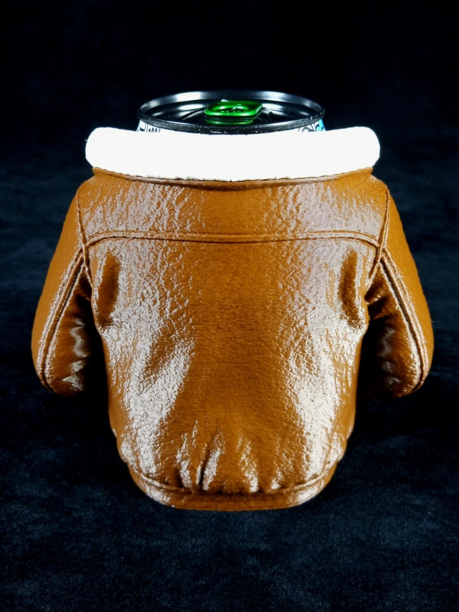 Giacca in Pelle Marrone Porta lattine realizzato in PLA con la stampa 3D