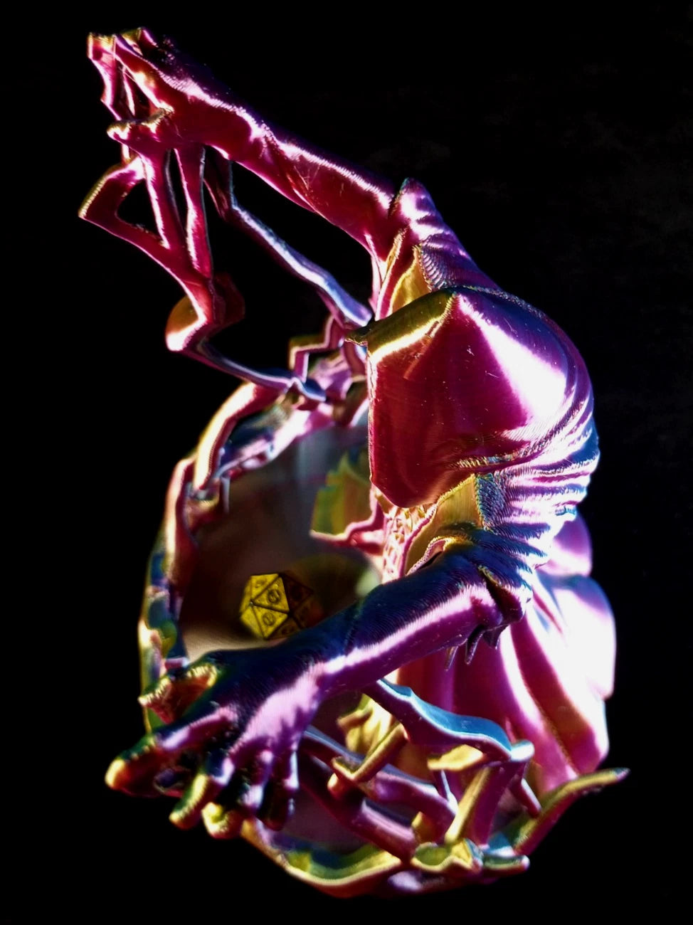 "Behold the Wizard" Dice Tower Torre lanciadadi stampa 3D PLA seta tricolor