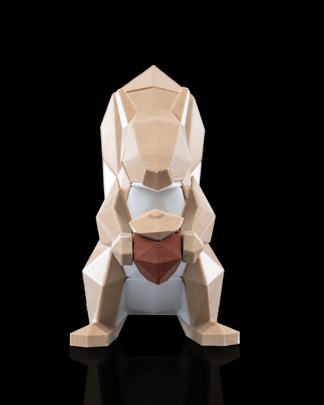 Low Poly Animals, Squirrel Scoiattolo, puzzle 3D magnetico da montare con magneti stampa 3D