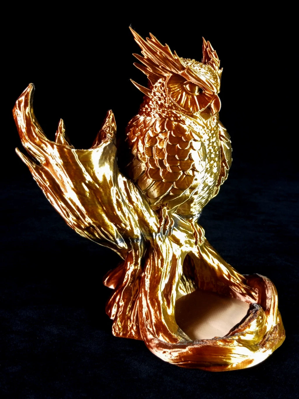 "The Omen Owl" Gufo, Dice Tower Torre lanciadadi stampa 3D PLA seta tricolor