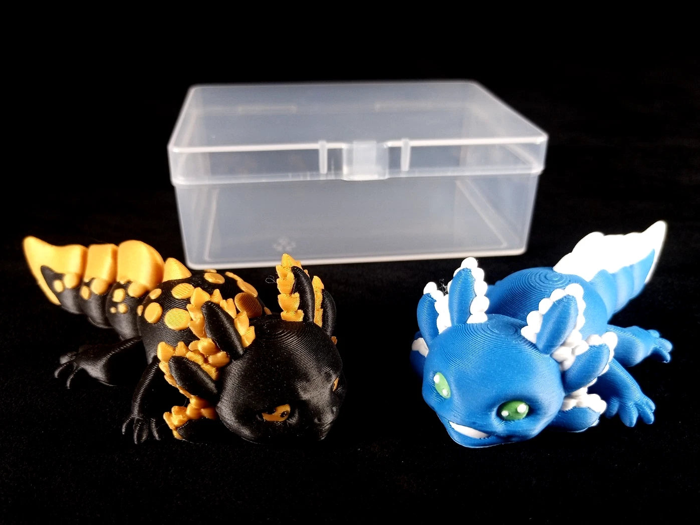2 Axolotl gioco flessibile articolato Wiggly fidget toy realizzati in stampa 3D