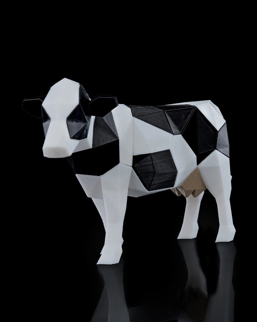 Low Poly Animals, Cow Mucca, puzzle 3D magnetico da montare stampato in 3D