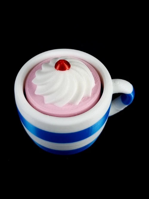 1 Hot Cocoa Mug Clicker Tazzina cliccabil antistress realizzata in stampa 3D