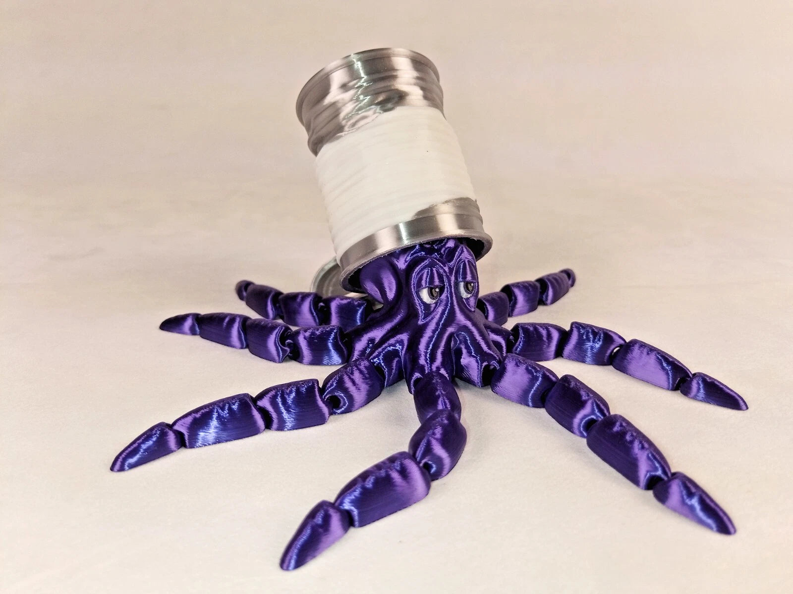 Gus, the Octopus polpo articolato blu seta Fidget toy diametro 18 cm stampa 3D
