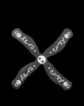 Skull cross Boomerang strumento da lancio gioco da esterno stampa 3D in PLA