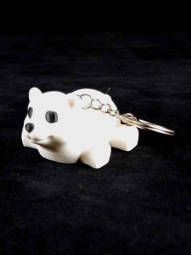 Portachiavi con Orso Polare flessibile articolato realizzato in stampa 3D