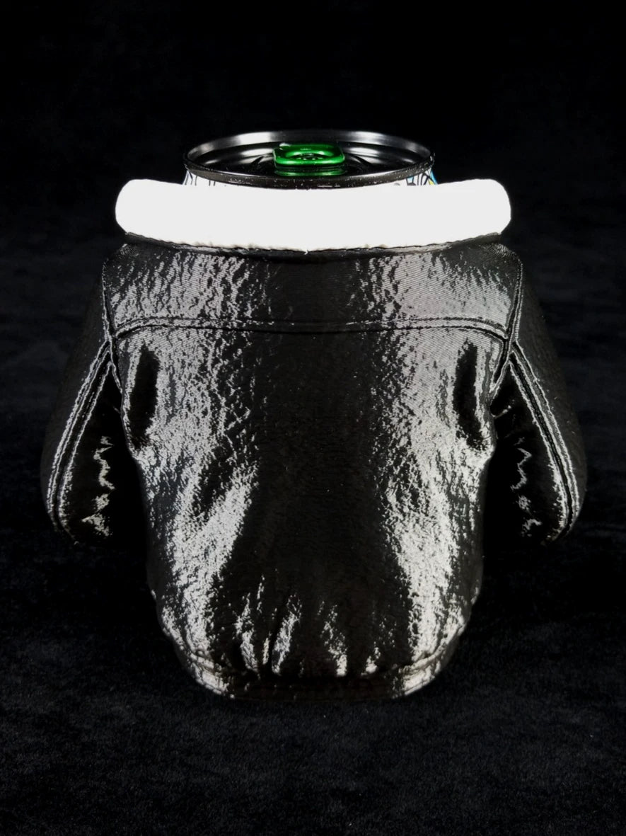 Giacca in Pelle Nera Porta lattine realizzato in PLA con la stampa 3D