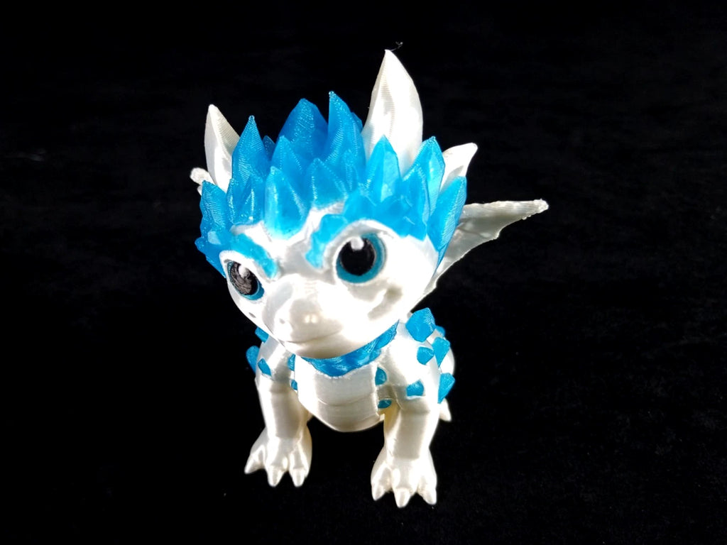 Dragon Nursery Crystallis baby drago + uovo contenitore stampa 3d a colori PLA made in Italy