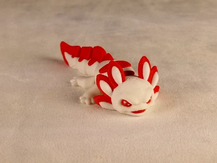 6 Axolotl gioco articolato Wiggly fidget toy realizzati in stampa 3D