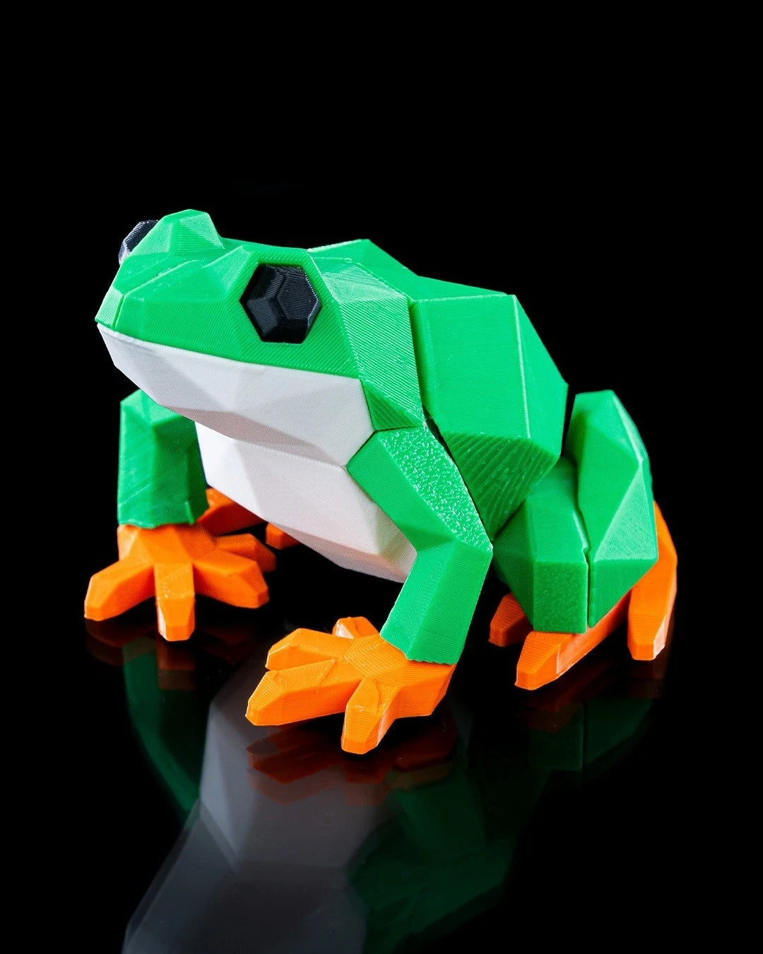 Low Poly Animals, Frog Rana, puzzle 3D magnetico da montare stampato in 3D