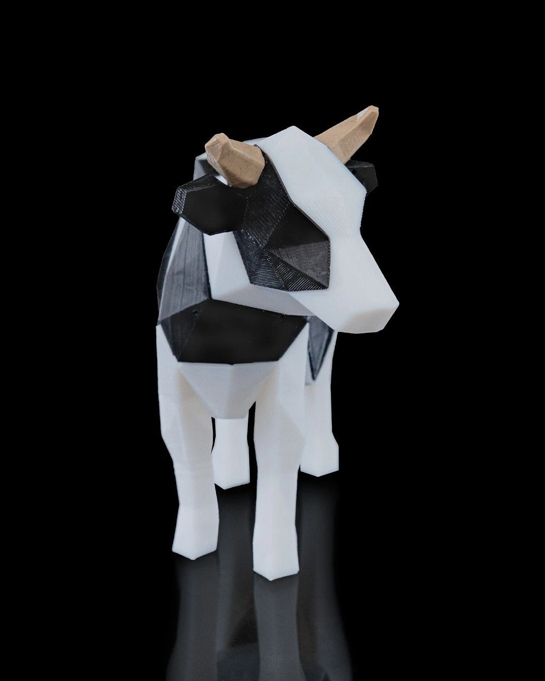Low Poly Animals, Cow Mucca, puzzle 3D magnetico da montare stampato in 3D