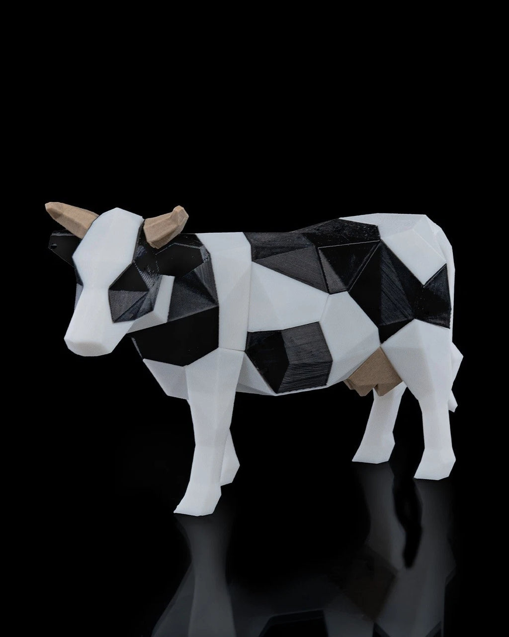 Low Poly Animals, Cow Mucca, puzzle 3D magnetico da montare stampato in 3D