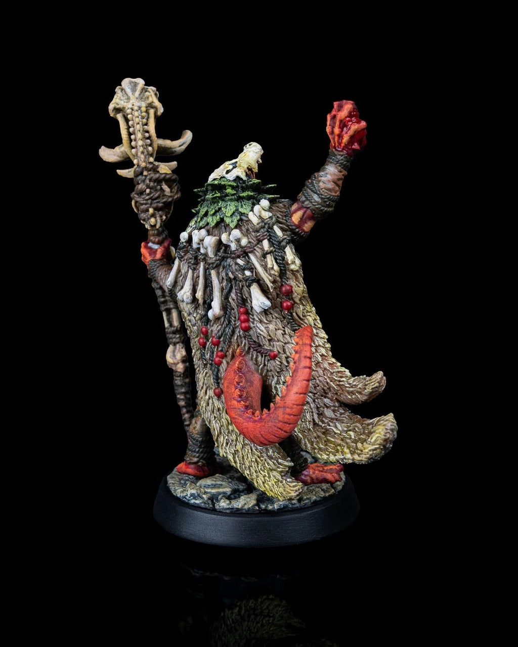 Dragonfolk Shaman Action Figure in resina Kit 75 mm stampa 3D