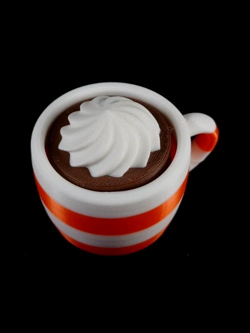 1 Hot Cocoa Mug Clicker Tazzina cliccabil antistress realizzata in stampa 3D