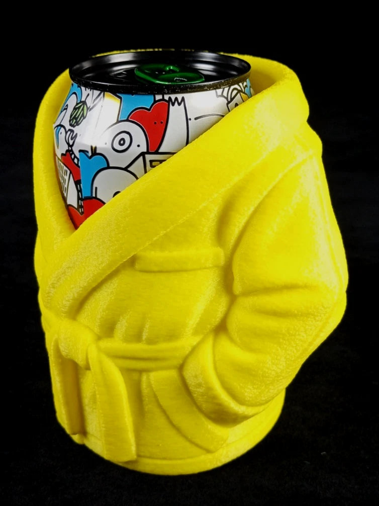 Accappatoio giallo Porta lattine realizzato in PLA con la stampa 3D