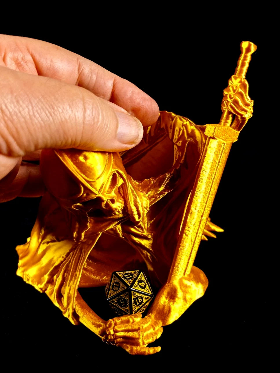 "Roll of Monsters" Rotlord, Dice Tower Torre lanciadadi stampa 3D PLA oro seta