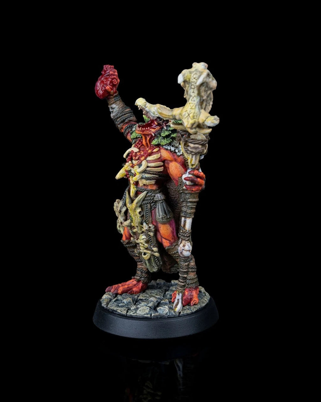 Dragonfolk Shaman Action Figure in resina Kit 75 mm stampa 3D