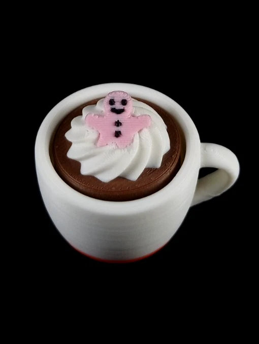 1 Hot Cocoa Mug Clicker Tazzina cliccabil antistress realizzata in stampa 3D