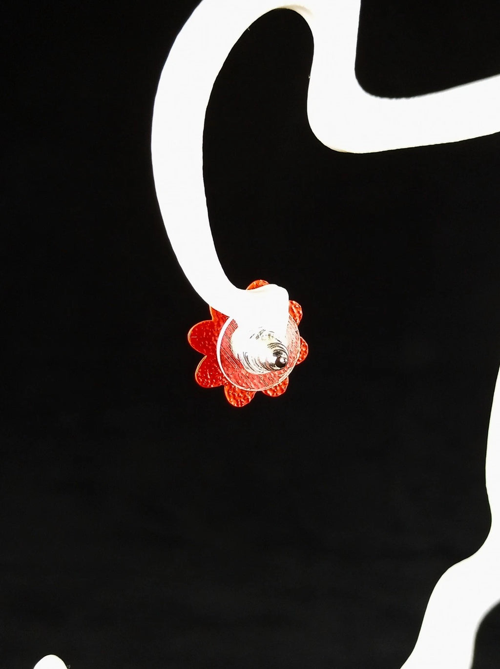 Orecchini a forma di Fiore (4 varianti), chiusura a perno, stampa 3D a colori