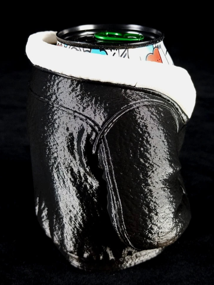 Giacca in Pelle Nera Porta lattine realizzato in PLA con la stampa 3D