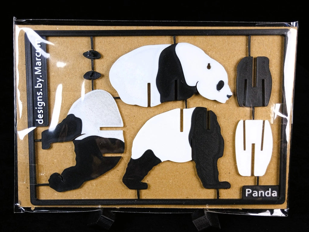 Panda kit card di montaggio, puzzle 3D a pannelli stampa 3D a colori PLA