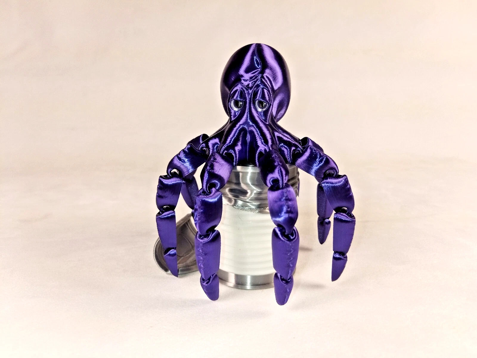 Gus, the Octopus polpo articolato blu seta Fidget toy diametro 18 cm stampa 3D